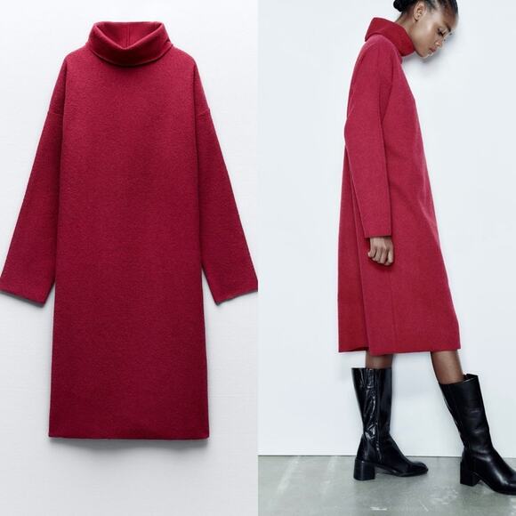 ZARA SOFT MIDI DRESS - Picture 1 of 9